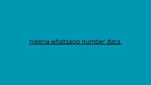 nigeria whatsapp number data 