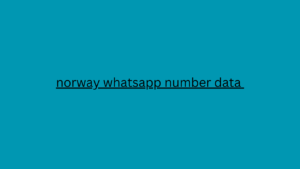 norway whatsapp number data